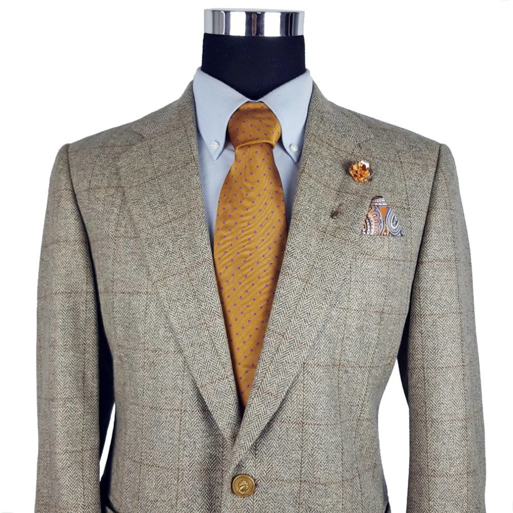 Loro Piana Mens Plaid Cashmere Tweed Blazer 40R - Picture 2 of 8